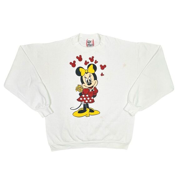 Vintage Disney Designs Minnie Mouse Crew Neck Sweatshirt - Size Large - Picture 1 of 7